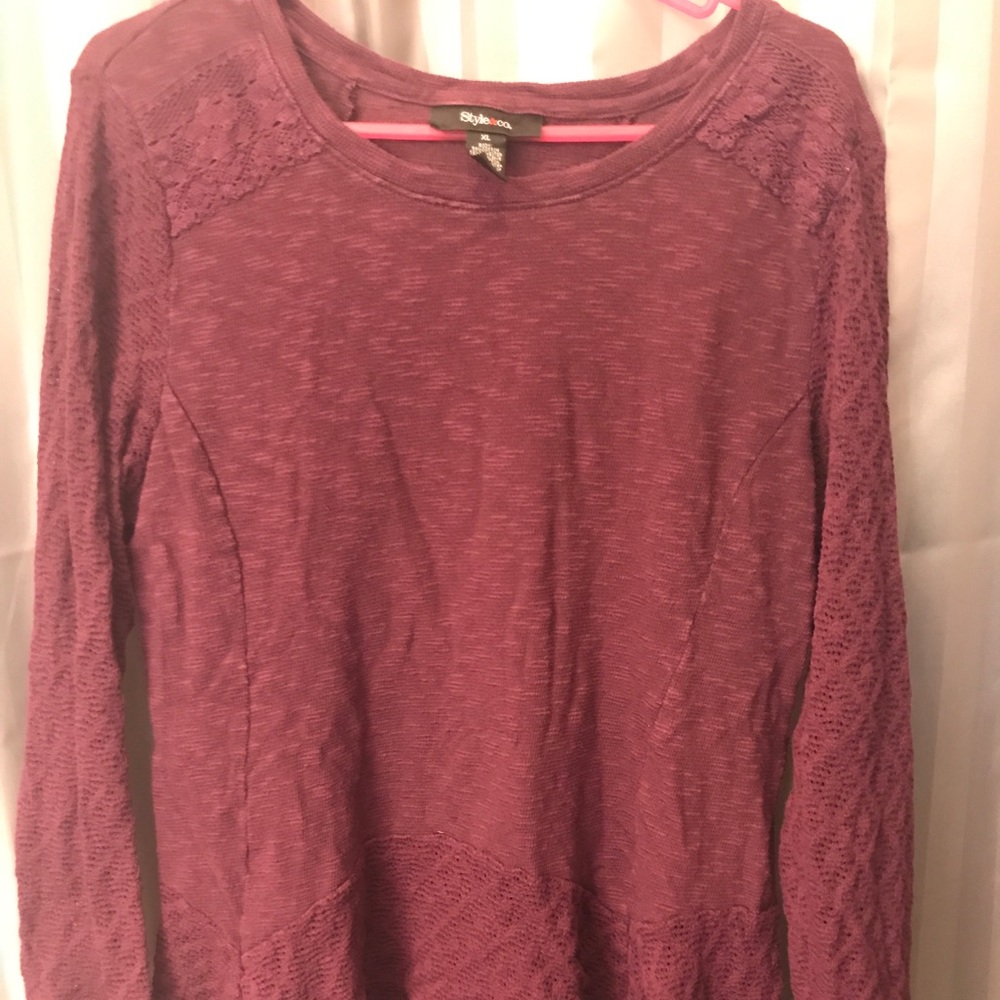 Burgundy Knit Top